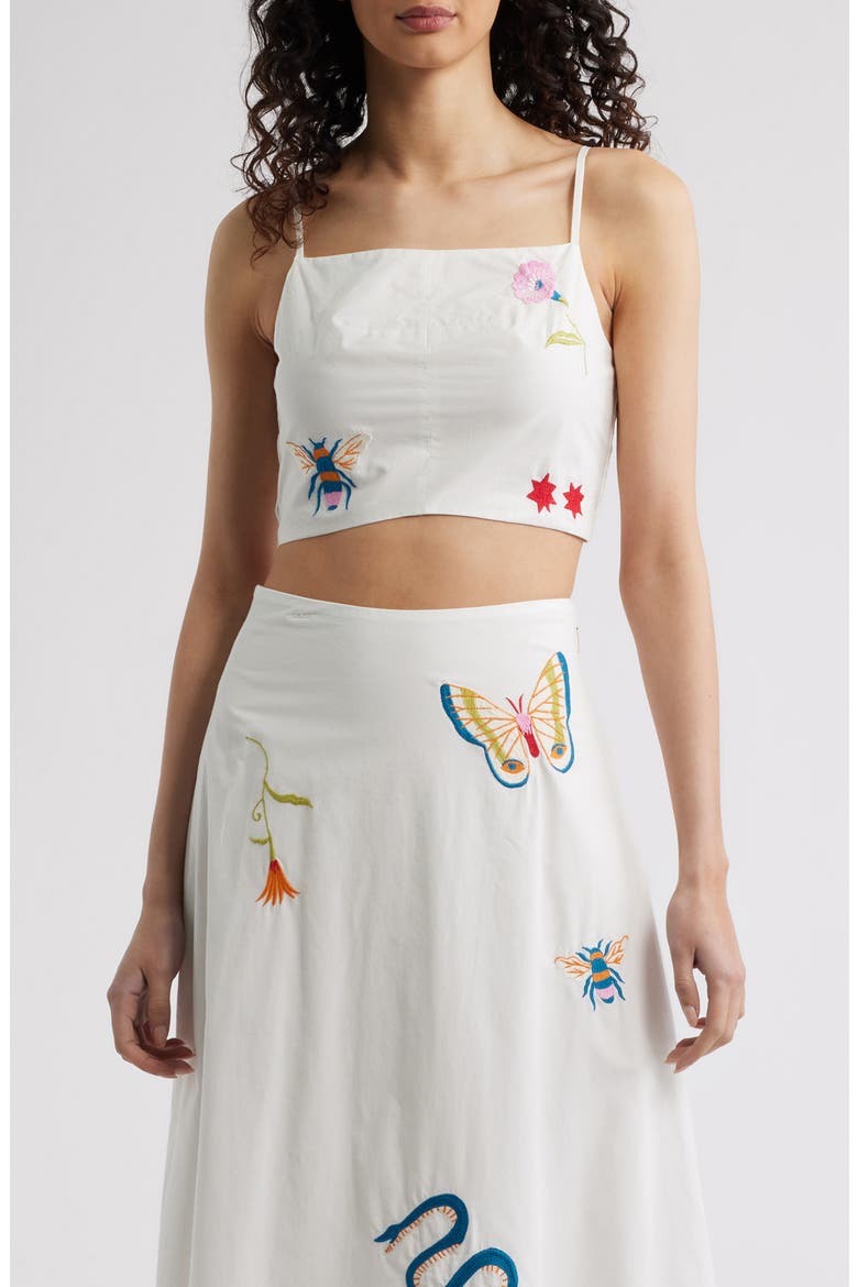 Sage Embroidered Organic Cotton Crop Tank, Main, color, MONTECITO EMBROIDERY MOTIF