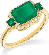 YS GEMS Halo Frame Multi Gemstone Ring