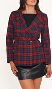 Petal & Pup Juilette Plaid Double Breasted Blazer