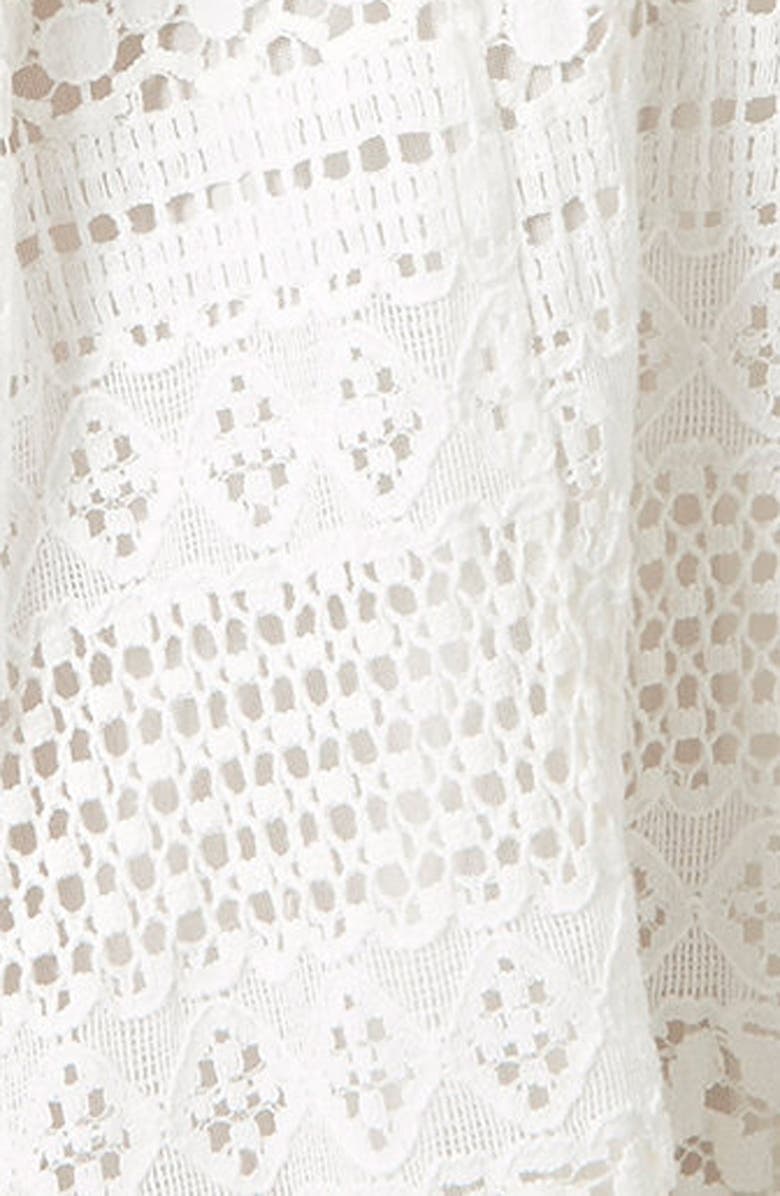 Topshop Lace Off the Shoulder Dress, Alternate, color, 