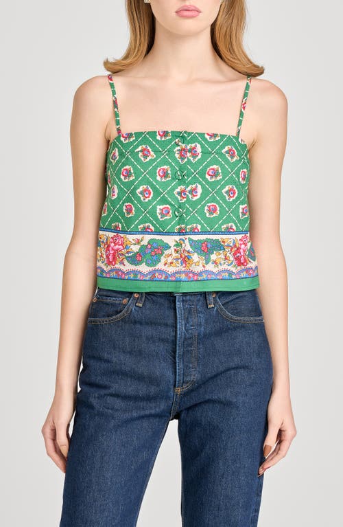 WAYF WAYF JOSEFINA MIX PRINT CROP TOP