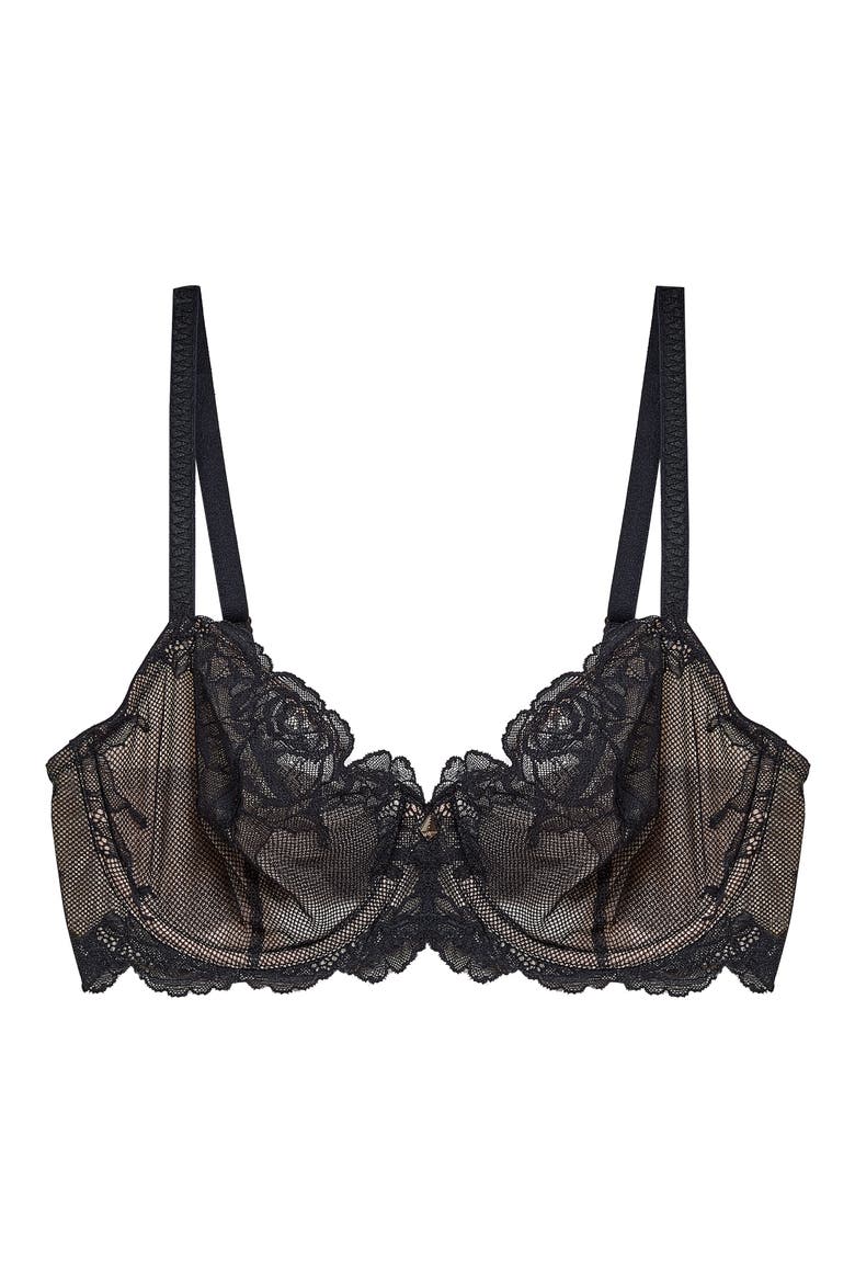 Vivid Attraction Underwire Bra, Main, color, BLACK