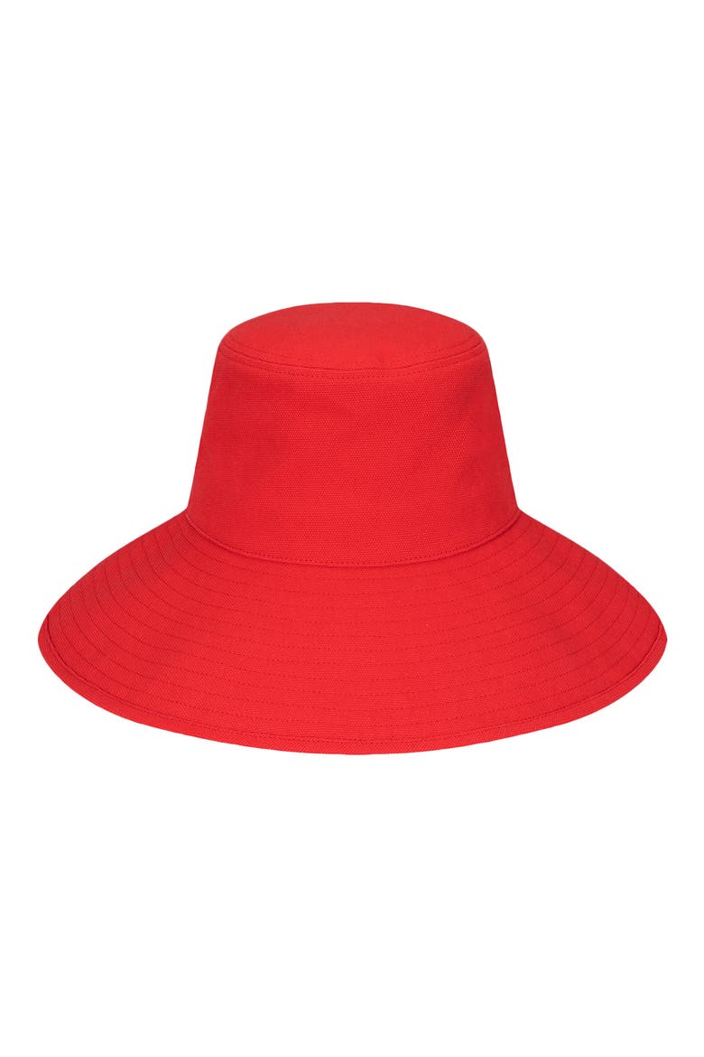Holiday Cotton Canvas Bucket Hat, Main, color, RED