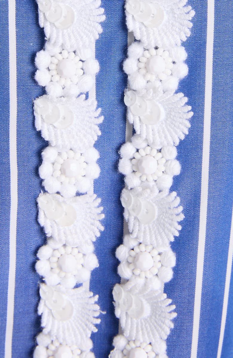 Valentino Garavani Beaded Stripe Oversize Shirt, Alternate, color, 