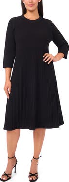 Halogen® Rib Fit & Flare Sweater Dress