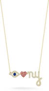 SPHERA MILANO 14K Gold Plated CZ Pendant Necklace