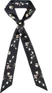 Jessie Zhao New York Silk Skinny Scarf Starlit Bloom