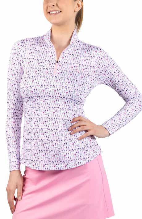 TailorByrd Wine Glass Print Performance Quarter Zip Pullover