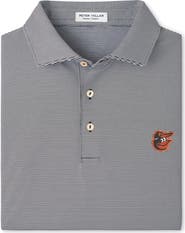 Peter Millar Men's Peter Millar Black Baltimore Orioles Jubilee Stripe Stretch Jersey Polo