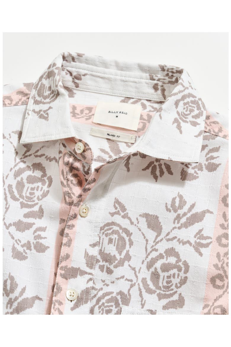 Textural Print Short Sleeve Shirt, Alternate, color, TINTED WHITE MULTI