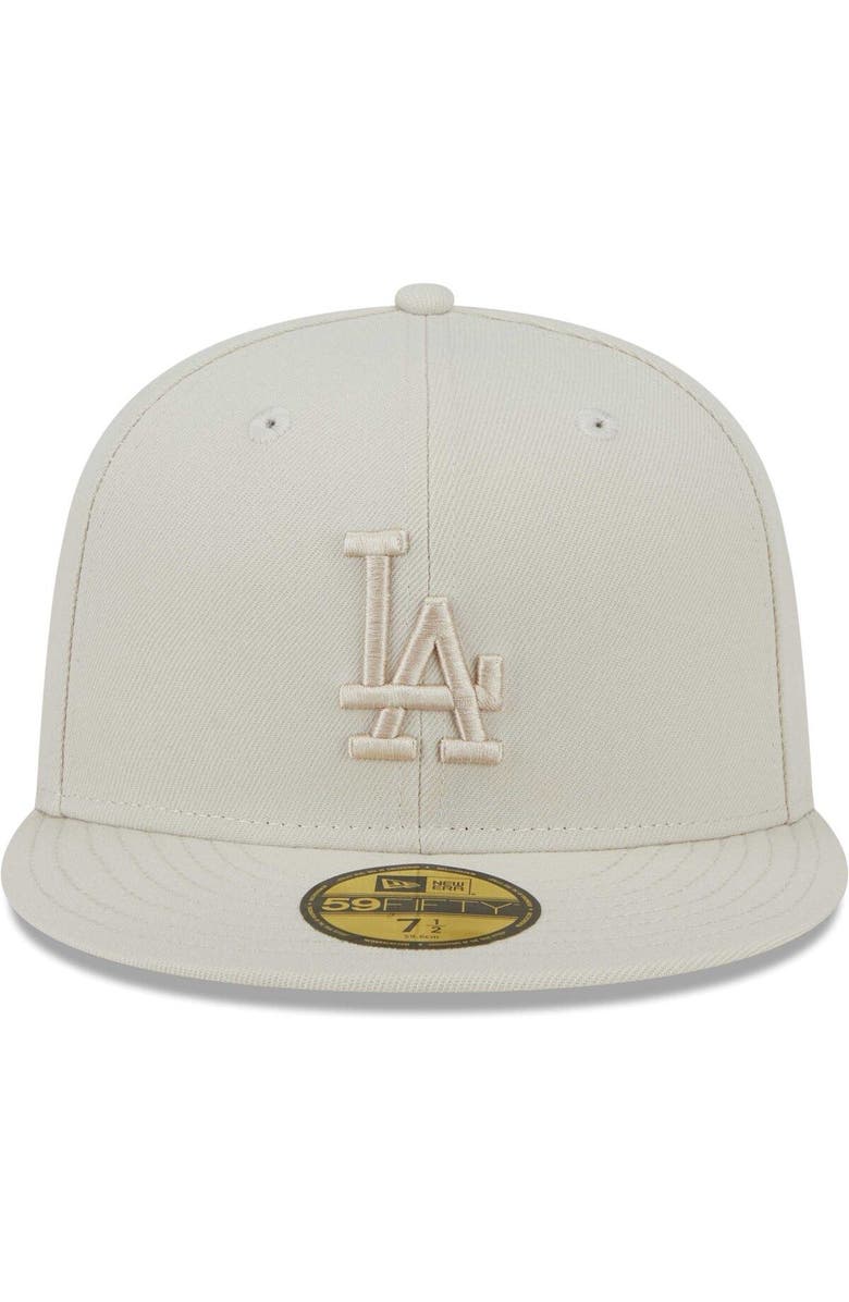 New Era Men's New Era Khaki Los Angeles Dodgers Tonal 59FIFTY Fitted Hat, Alternate, color, 