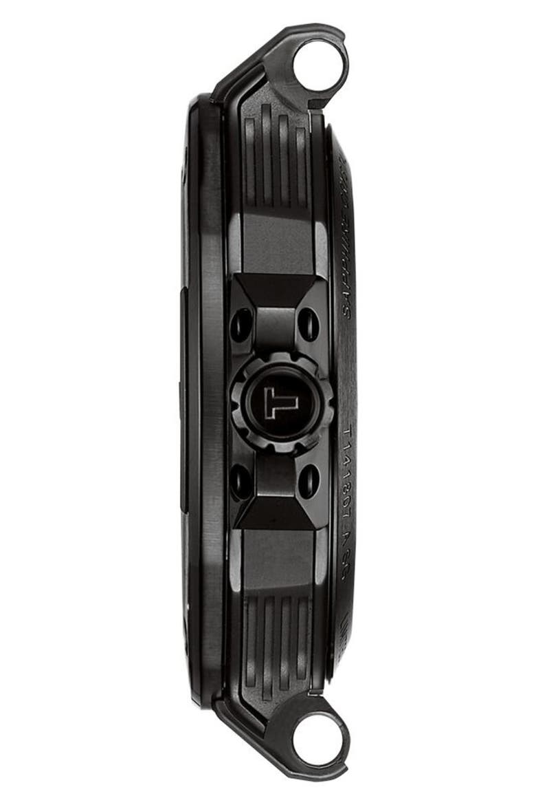 T-Race Powermatic 80 Automatic Rubber Strap Watch, 41mm, Alternate, color, BLACK