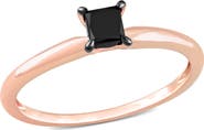 Julianna B. Black Diamond Solitaire Engagement Ring 10k
