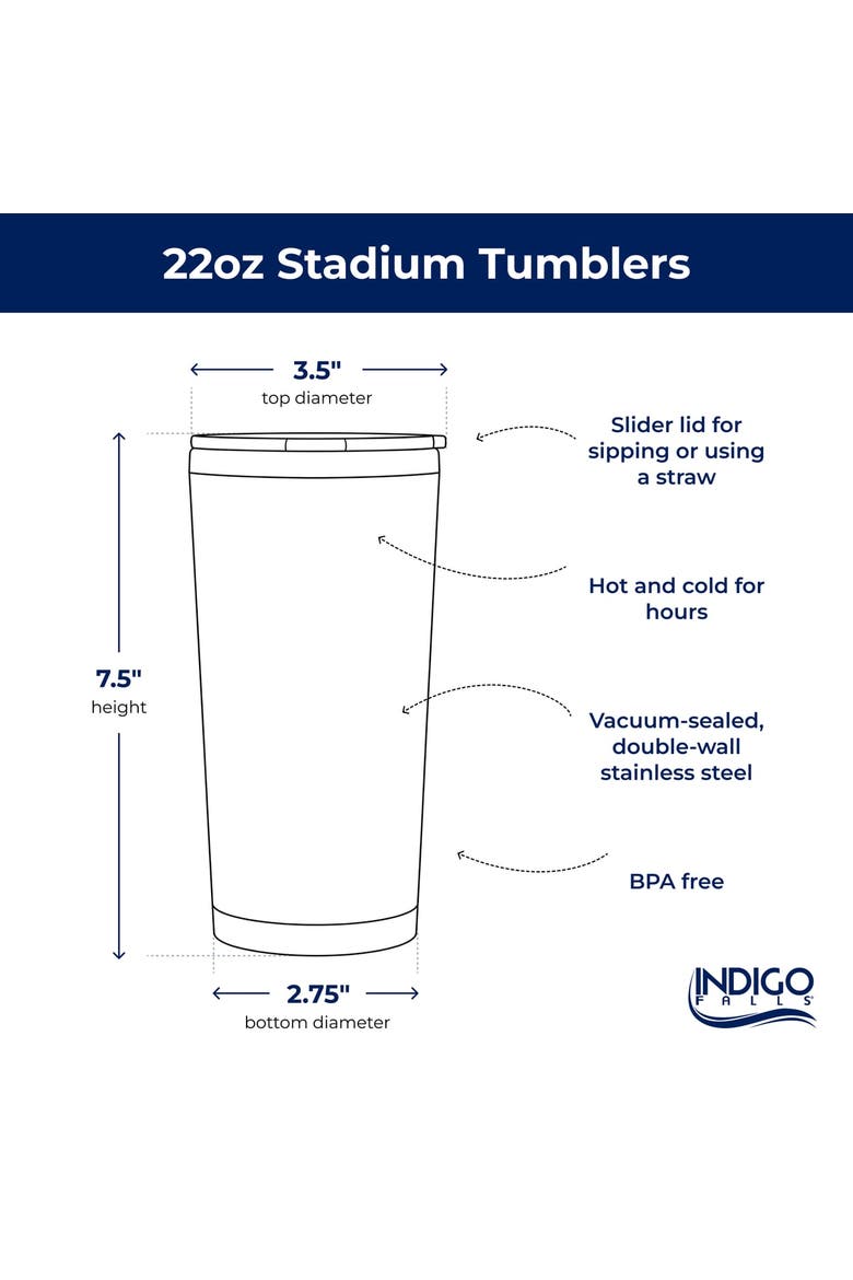 Tennessee Volunteers 22oz. Stadium Tumbler, Alternate, color, Tennessee Orange