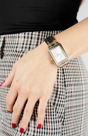 Eirini Two-Tone Bracelet Watch, 25mm x 33mm