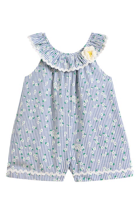 Kids' Lisa Daisy Stripe Romper (Baby)