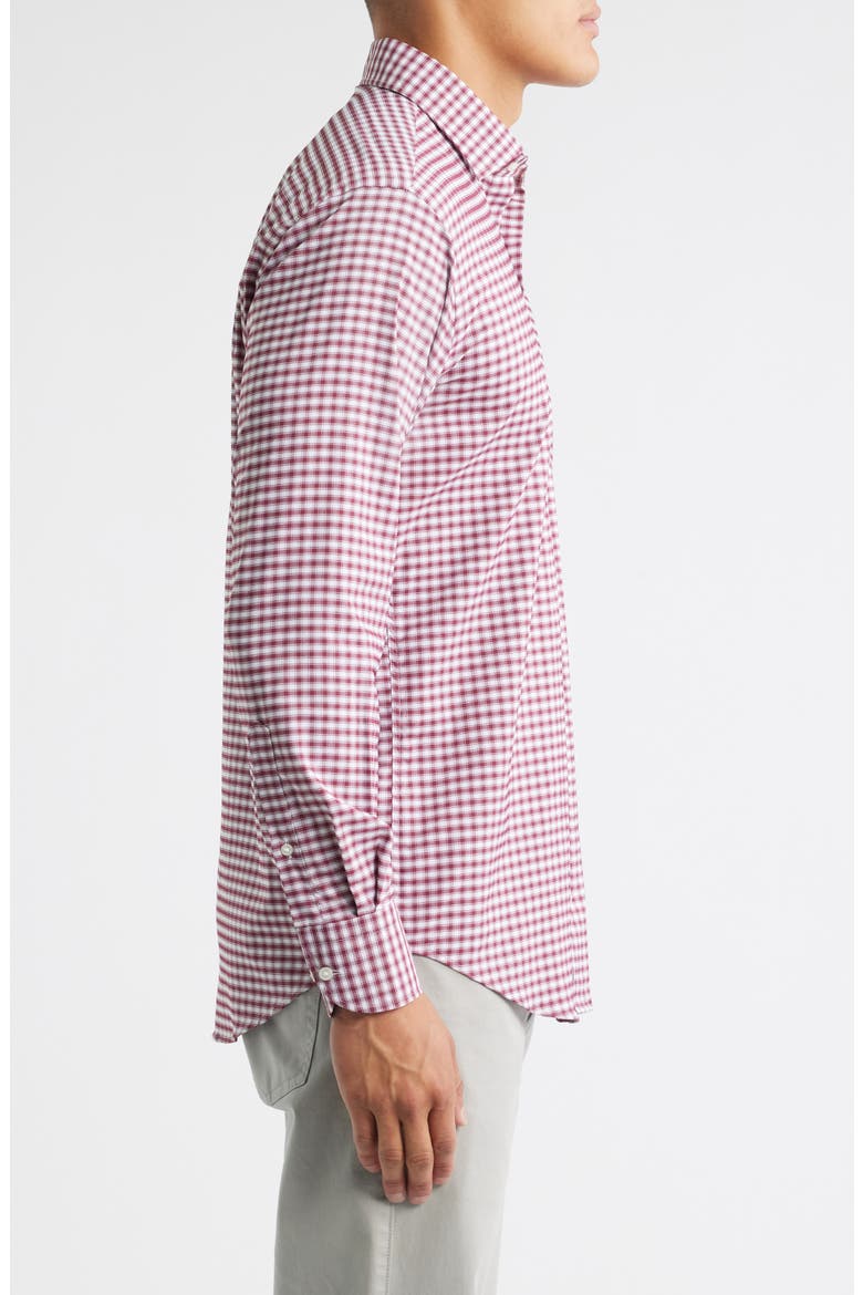Fairbanks Ombré Check Performance Twill Button-Up Shirt, Alternate, color, AUTUMN FOLIAGE