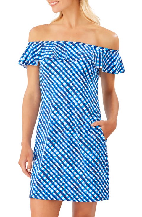 Harbour Island Off the Shoulder Ruffle Spa Dress