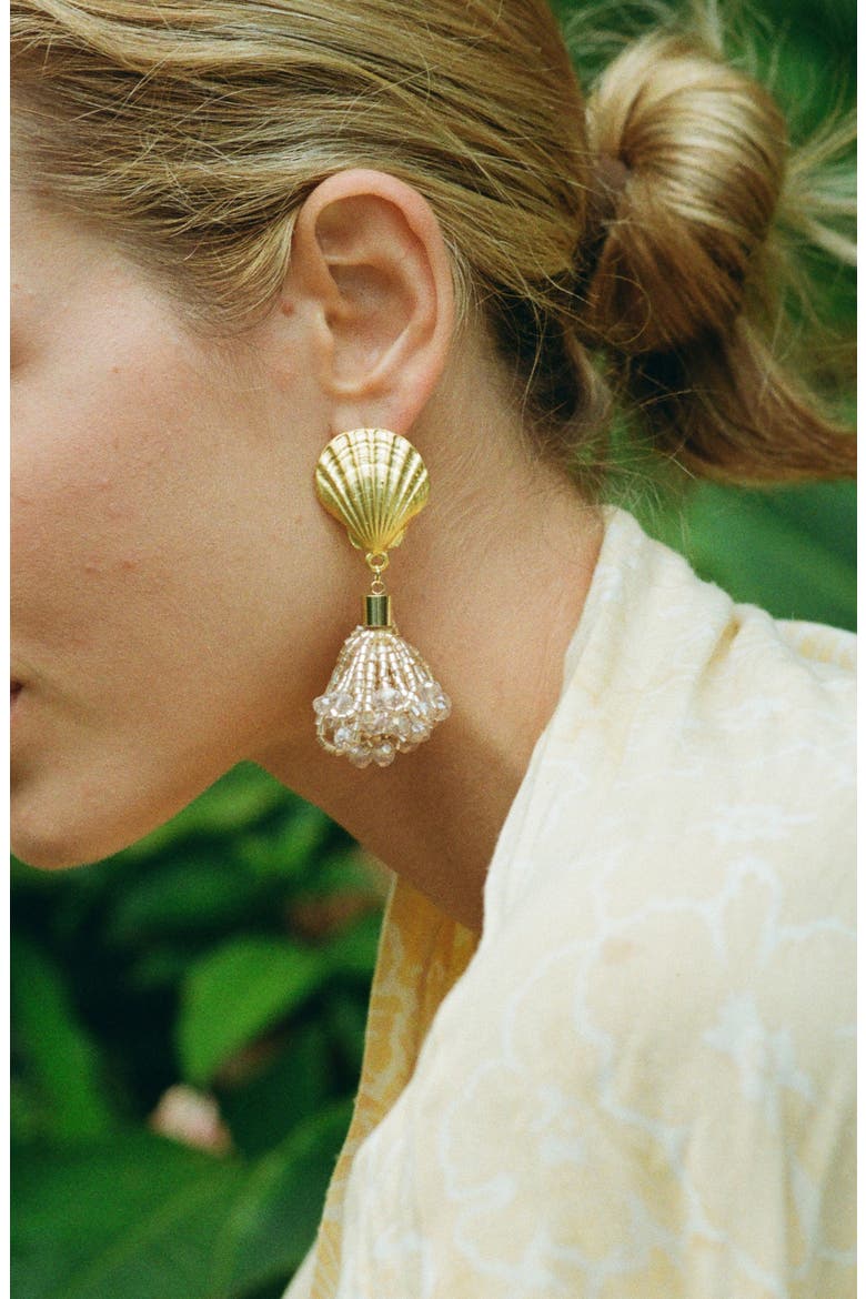 Nellie Earrings, Alternate, color, Pink