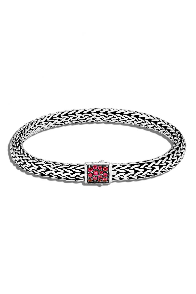 Classic Chain Reversible 6.5mm Bracelet, Main, color, SILVER