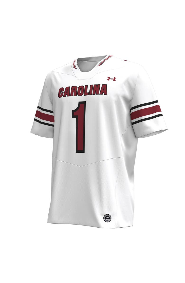 Under Armour Men's Under Armour #1 White South Carolina Gamecocks Replica Football Jersey, Alternate, color, White