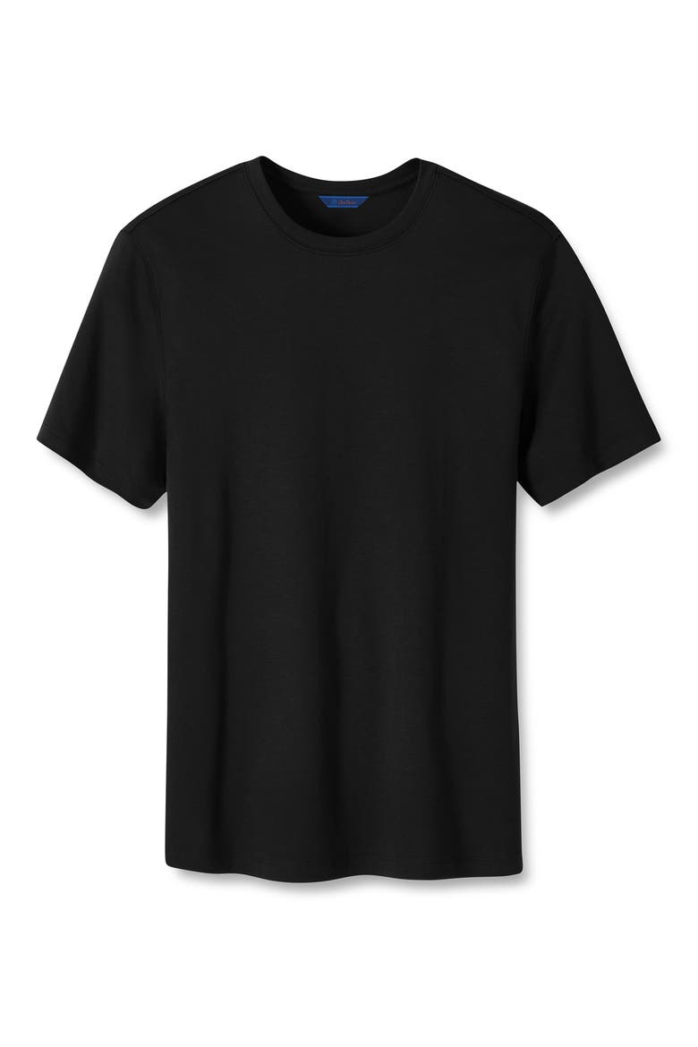 Cotton Interlock T-Shirt, Main, color, BLACK
