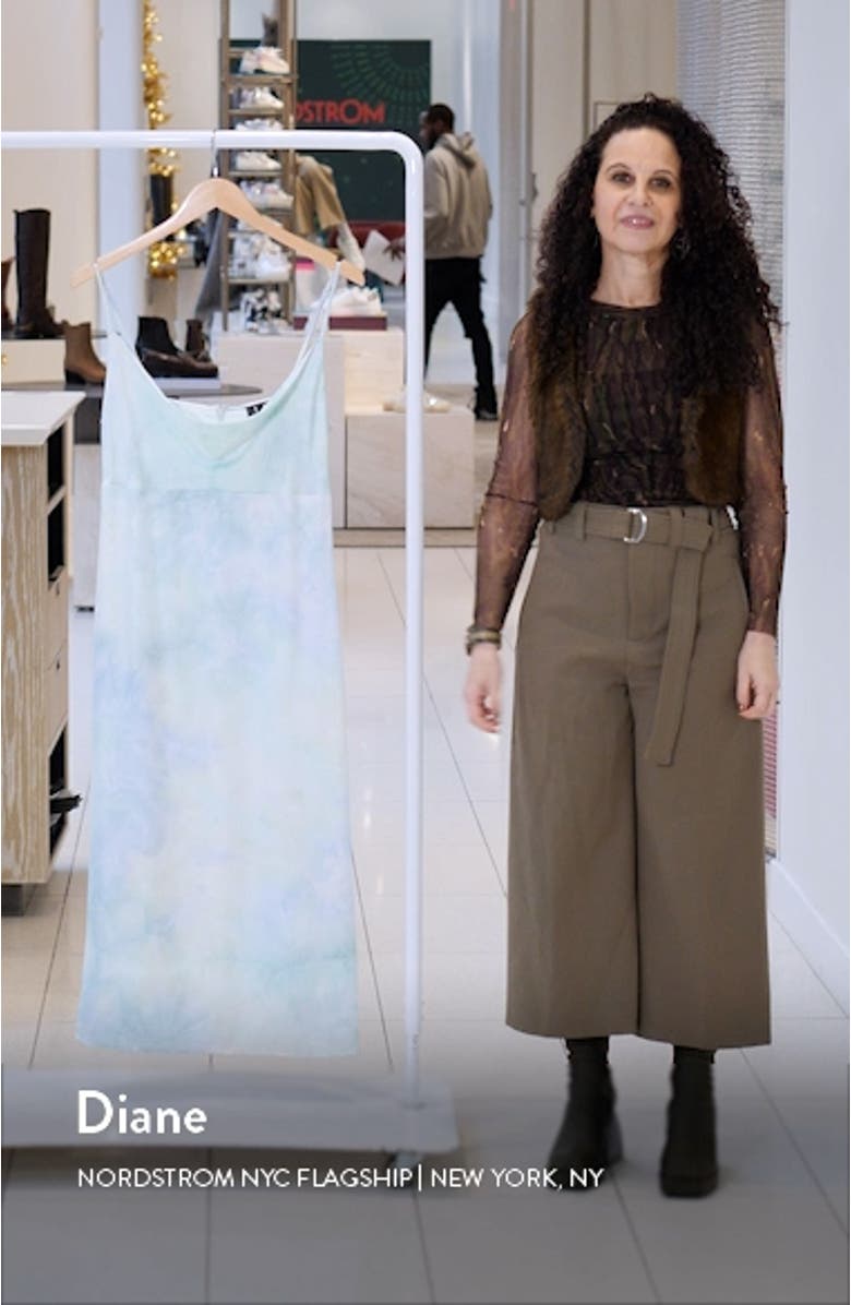 Tranquil State Tie Dye Satin Midi Dress, sales video thumbnail