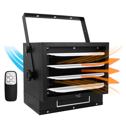 7500W Portable Hard-Wire Installation Garage Heater with Remote and Vertical and Horizontal Air Flow