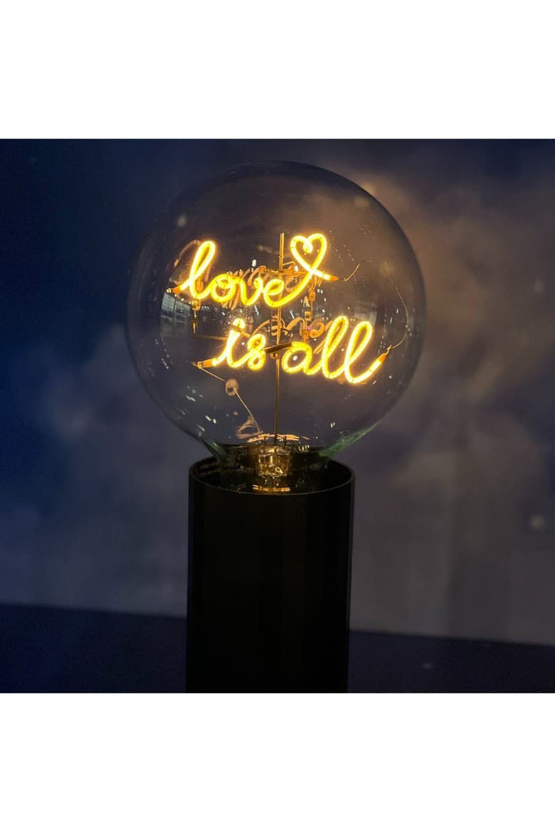 Love Is All Portable Table Lamp, Alternate, color, Emerald