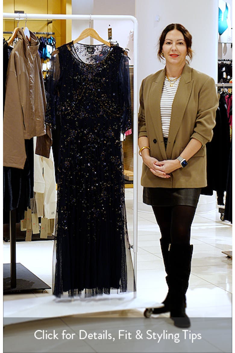 Beaded Mesh Gown with Jacket video