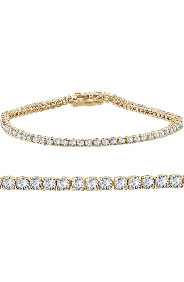 Bliss Diamond 3 Ct Lab Grown Diamond Tennis Bracelet 7" 14k Gold, Main, color, 14K Yellow Gold