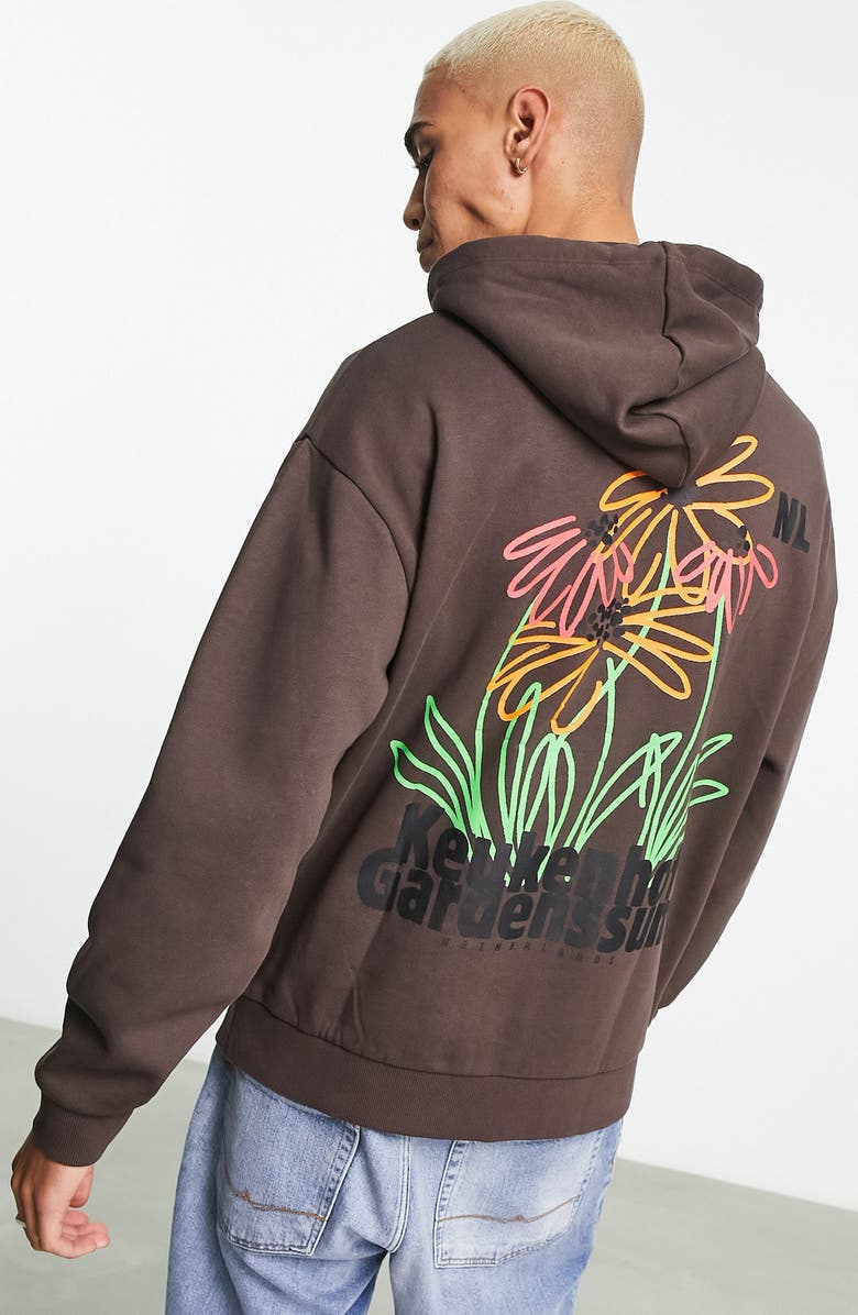 ASOS DESIGN Oversize Graphic Hoodie, Alternate, color,