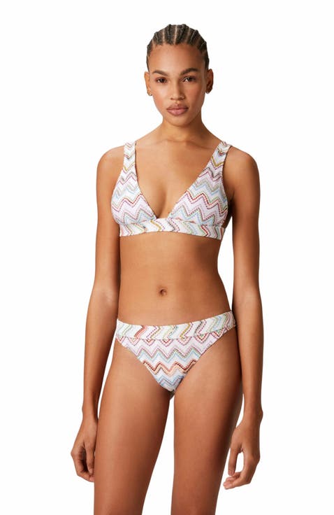 3d Lamé Zigzag Bikini
