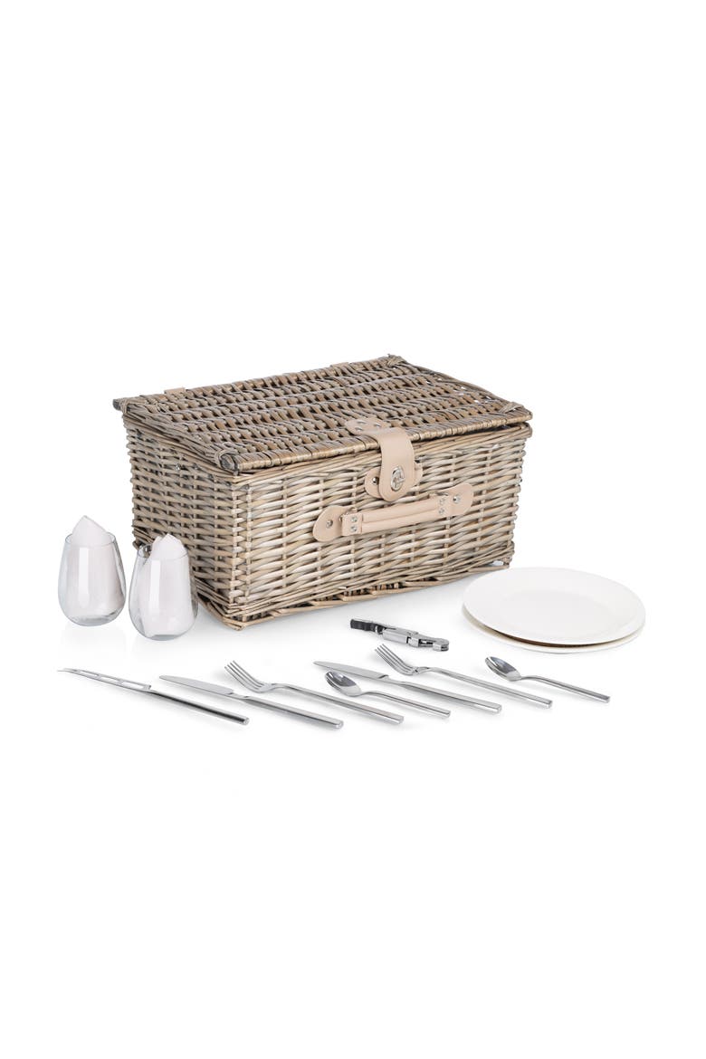 Classic Picnic Basket for 2, Alternate, color, Beige Canvas