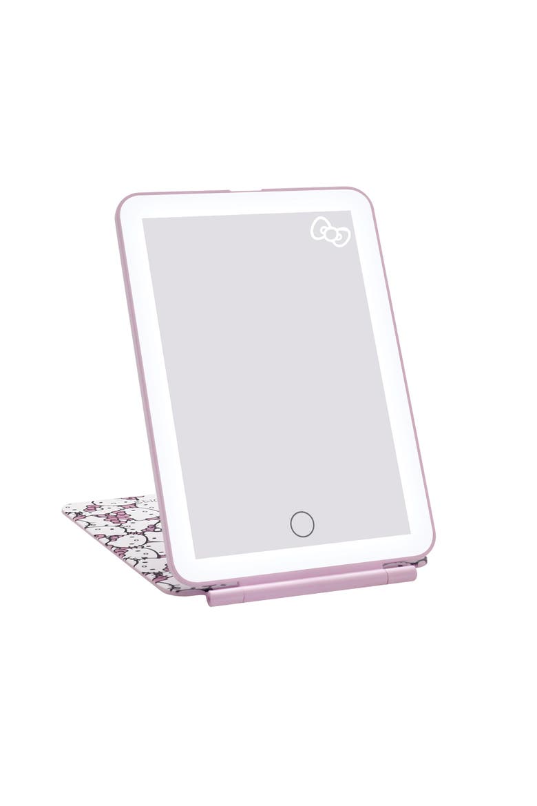 Hello Kitty Touch Pad Mini Tri-Tone LED Makeup Mirror, Alternate, color, White/Pink