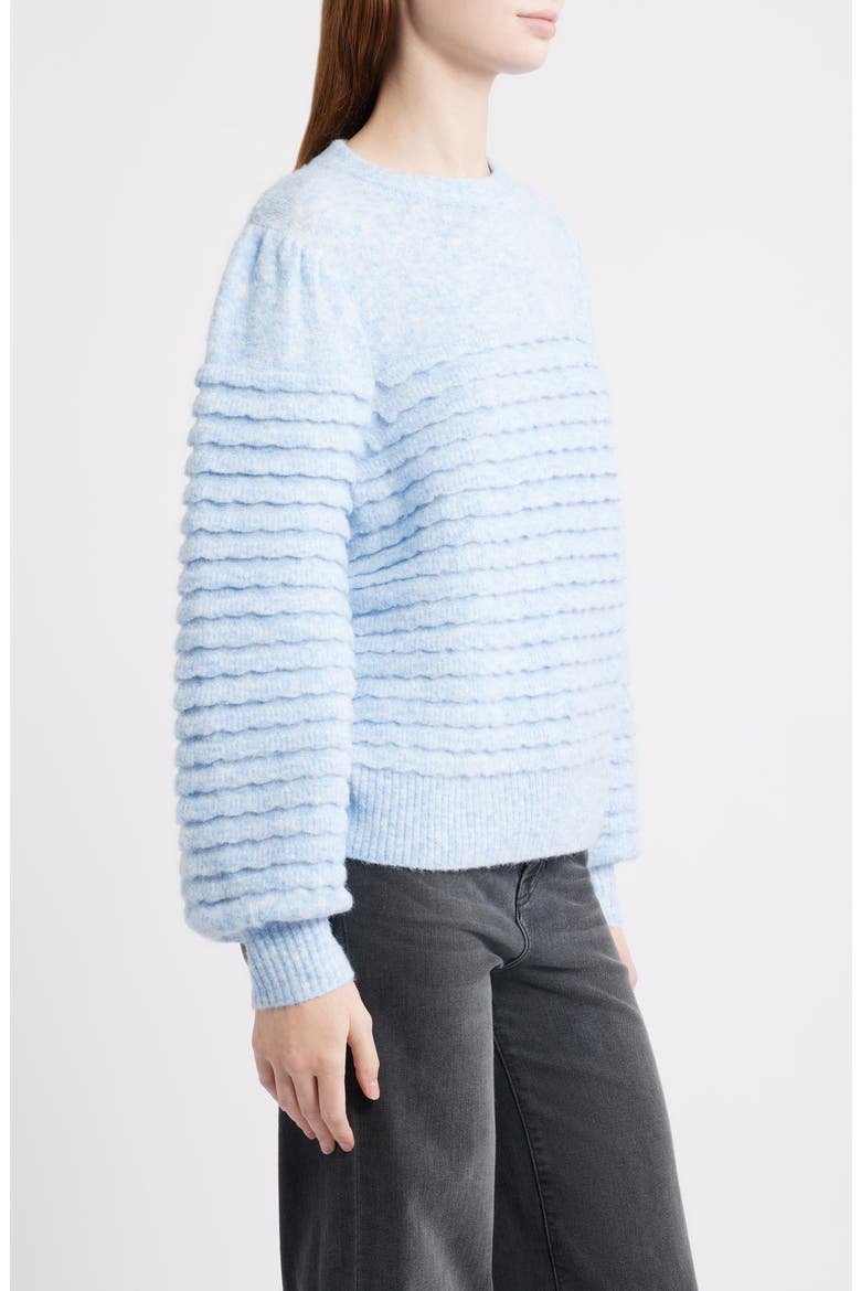 Scalloped Crewneck Sweater, Alternate, color, BLUE SERENITY