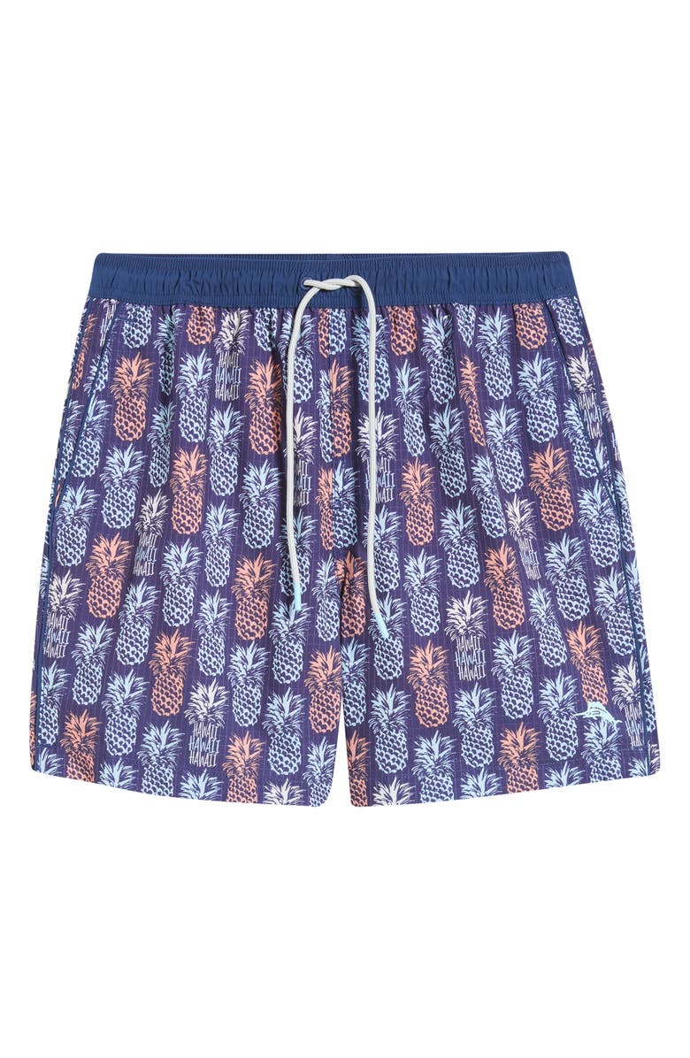 Tommy Bahama Naples Piña Aloha 6-Inch Performance Swim Trunks, Alternate, color, Island Navy