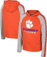 COLOSSEUM Youth Colosseum Orange Clemson Tigers Ned Raglan Long Sleeve Hooded T-Shirt