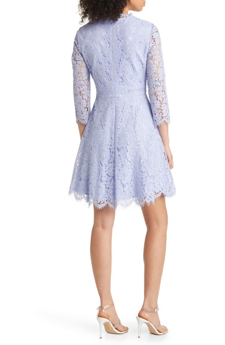 Eliza J Long Sleeve Lace Fit & Flare Dress, Alternate, color, 