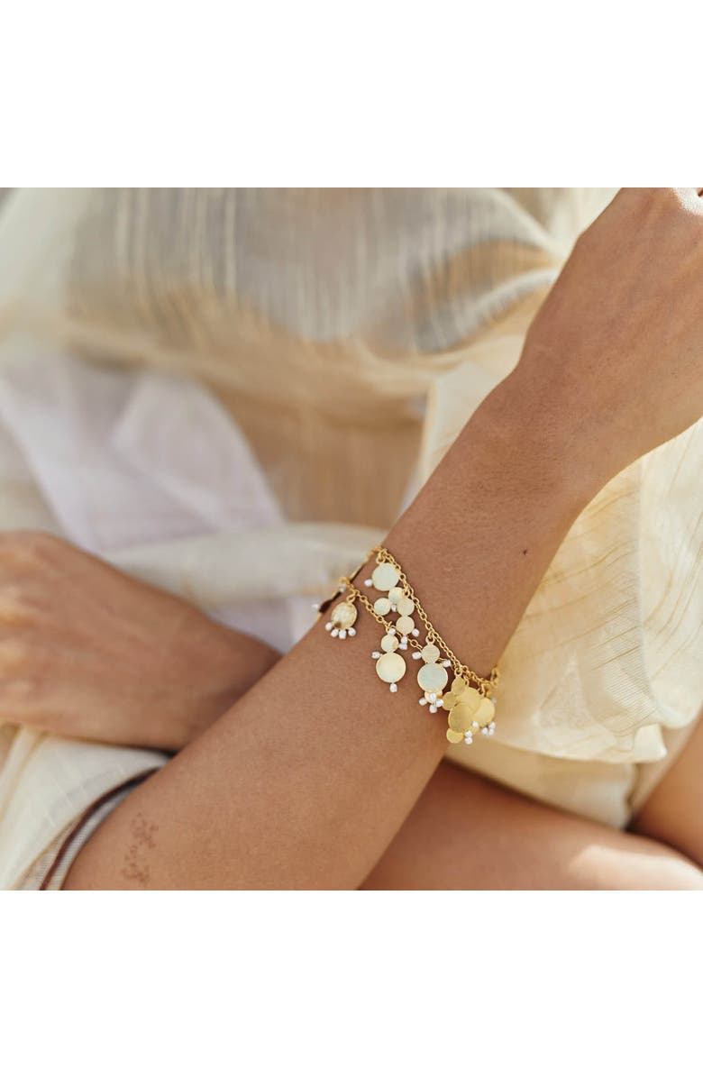 Dhwani Bansal Afefe Charm Bracelet, Alternate, color, Gold Plated