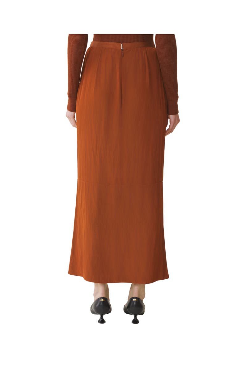 Lanvin Midi Skirt In Charmeuse, Alternate, color, Chestnuts