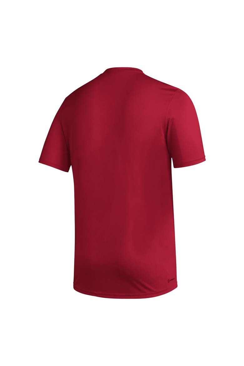 Men's adidas Scarlet Rutgers Scarlet Knights Primary Locker Logo Pre-Game AEROREADY T-Shirt, Alternate, color, Scarlet