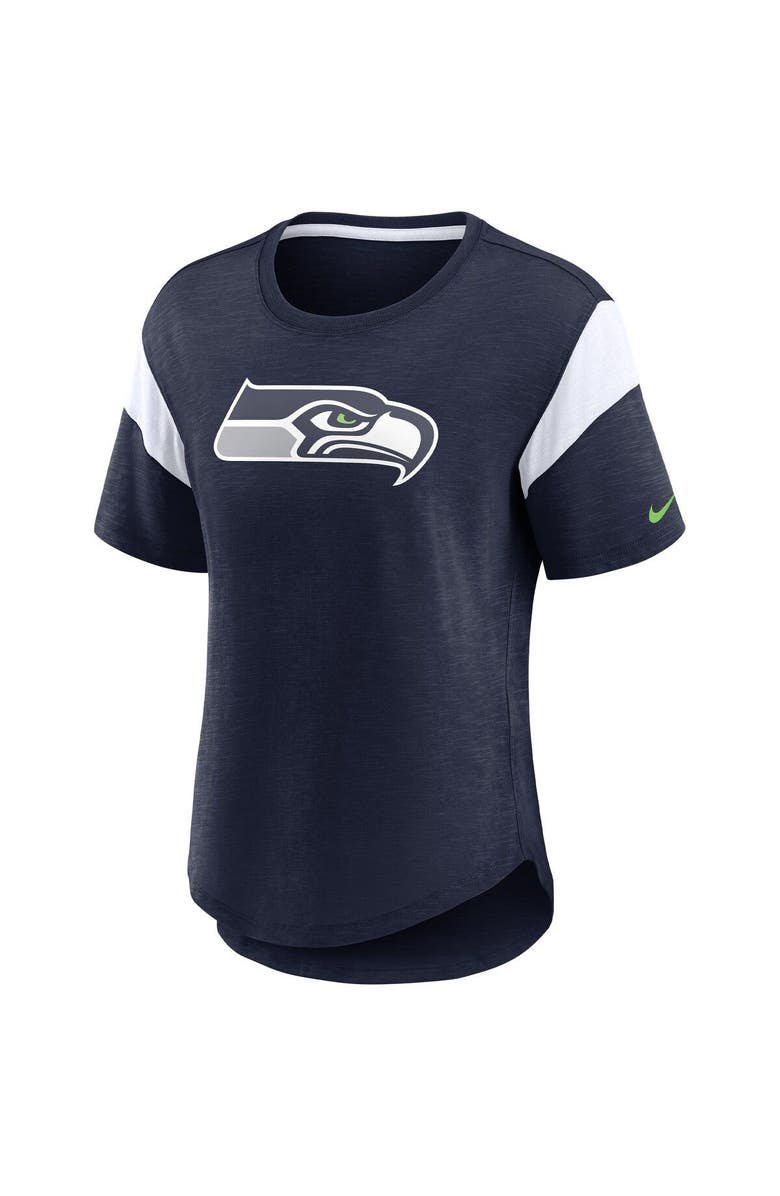 Nike Women's Nike Heather College Navy Seattle Seahawks Primary Logo Fashion Top, Alternate, color, Heather Navy