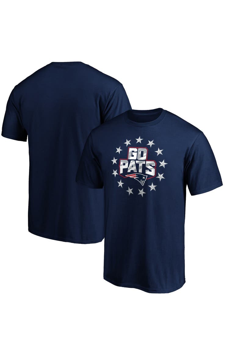 Men's Fanatics Branded Navy New England Patriots Hometown Collection Go Pats T-Shirt, Main, color, Navy