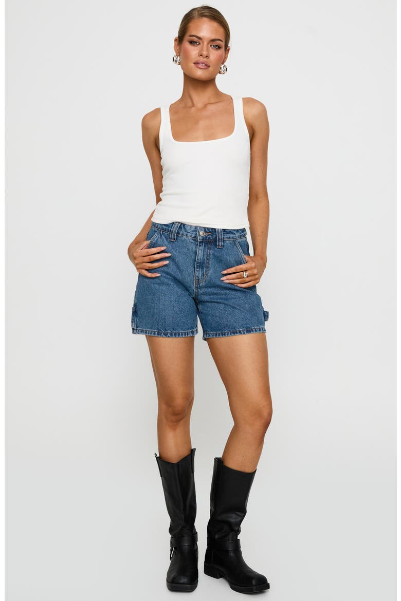 Lou Denim Carpenter Shorts, Alternate, color, MID WASH