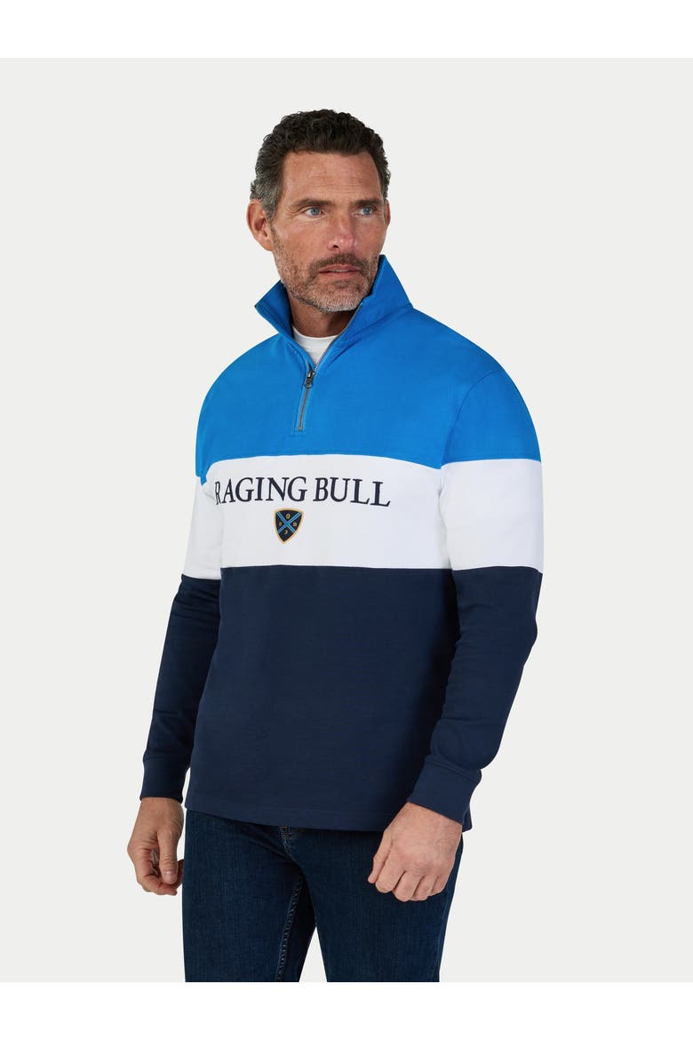 Cut & Sew Quarter Zip Sweatshirt, Main, color, Electric Blue