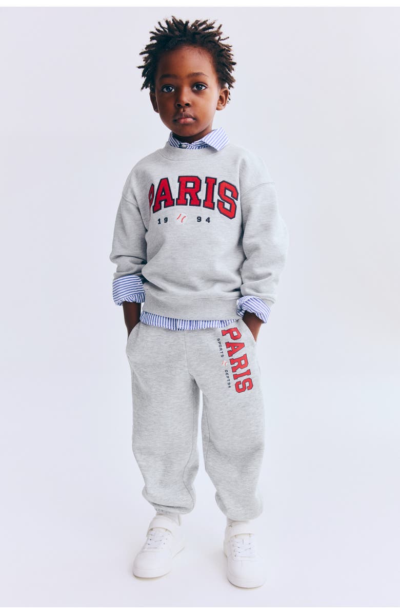 H&M Embroidery-detail Joggers, Alternate, color, 