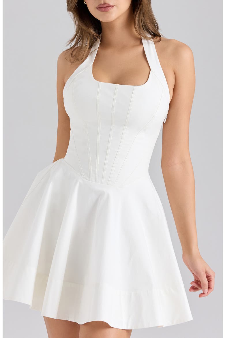 Sasha Halter Minidress, Main, color, WHITE