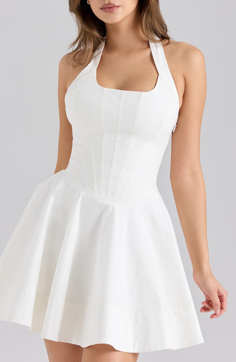 HOUSE OF CB Sasha Halter Minidress, Alternate, color, White