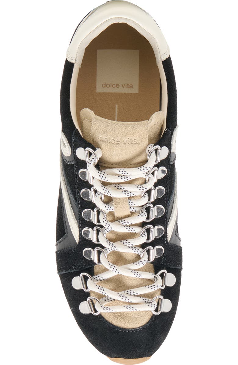 Dolce Vita Deacon Sneaker, Alternate, color, Black/White Suede